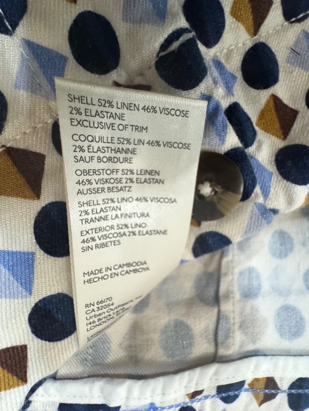 Maeve - Anthropologie - “Colette” High Rise Mini Shorts - Geometric Shapes Patte - Picture 4 of 7